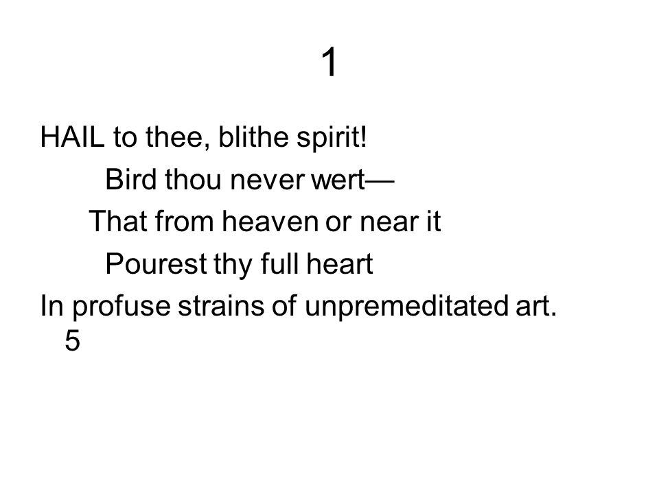 hail to thee blithe spirit meaning