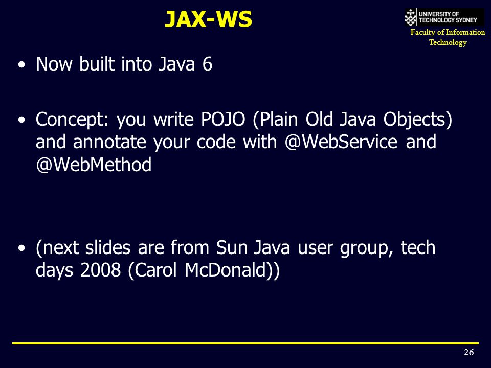 JAX-WS Now built into Java 6