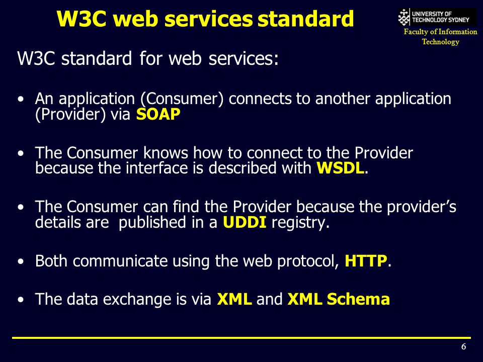 W3C web services standard