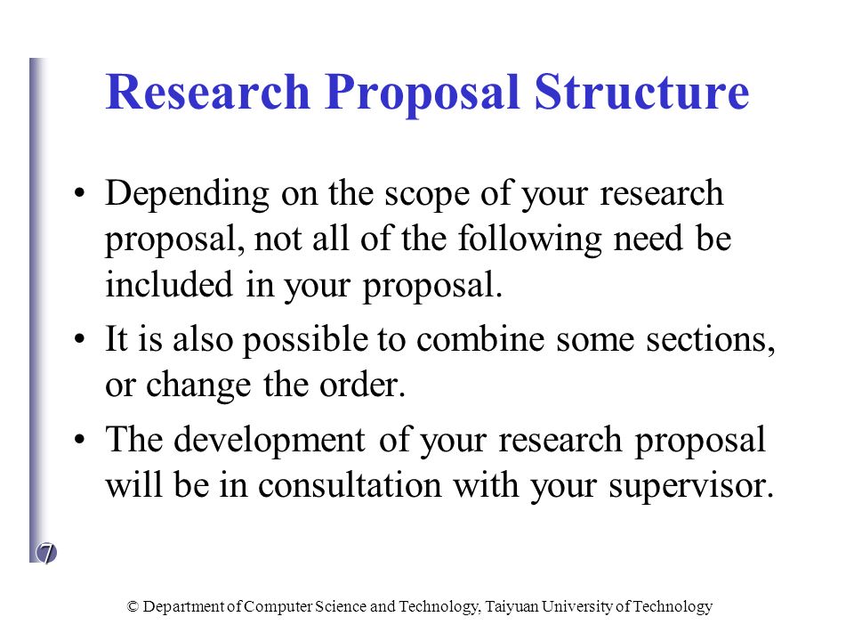 Research Proposal Structure