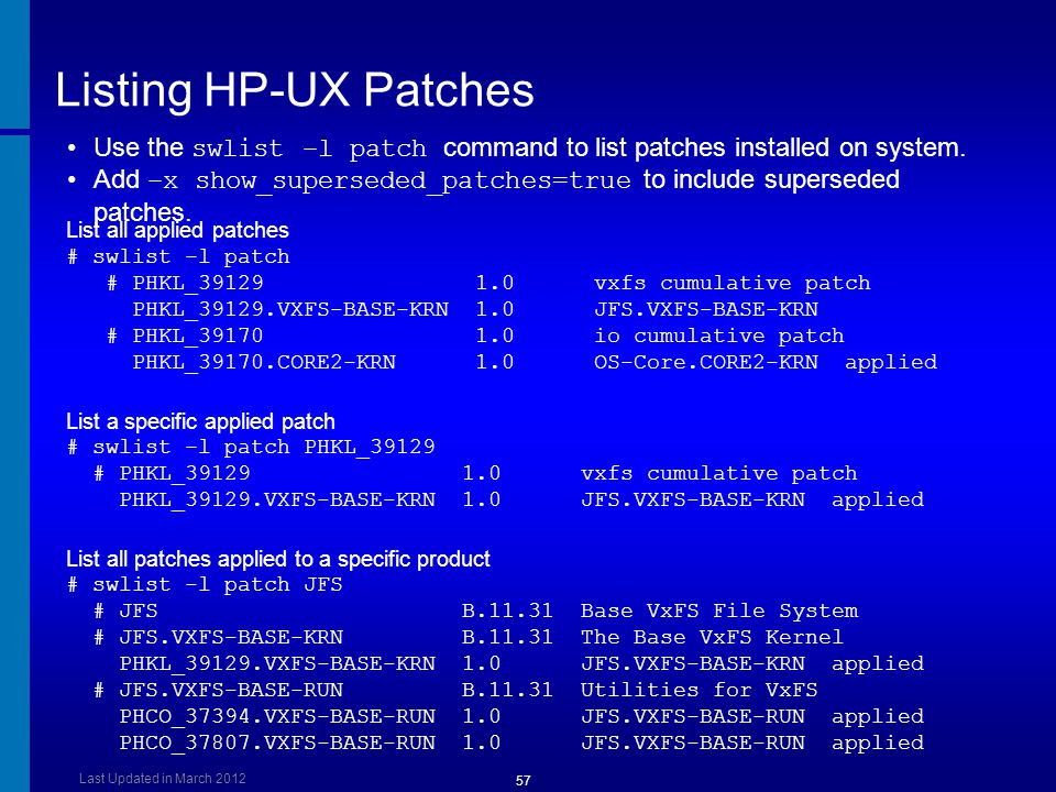 Keeping Hp-Ux Up-To-Date And Patching Best Practices - Ppt Download