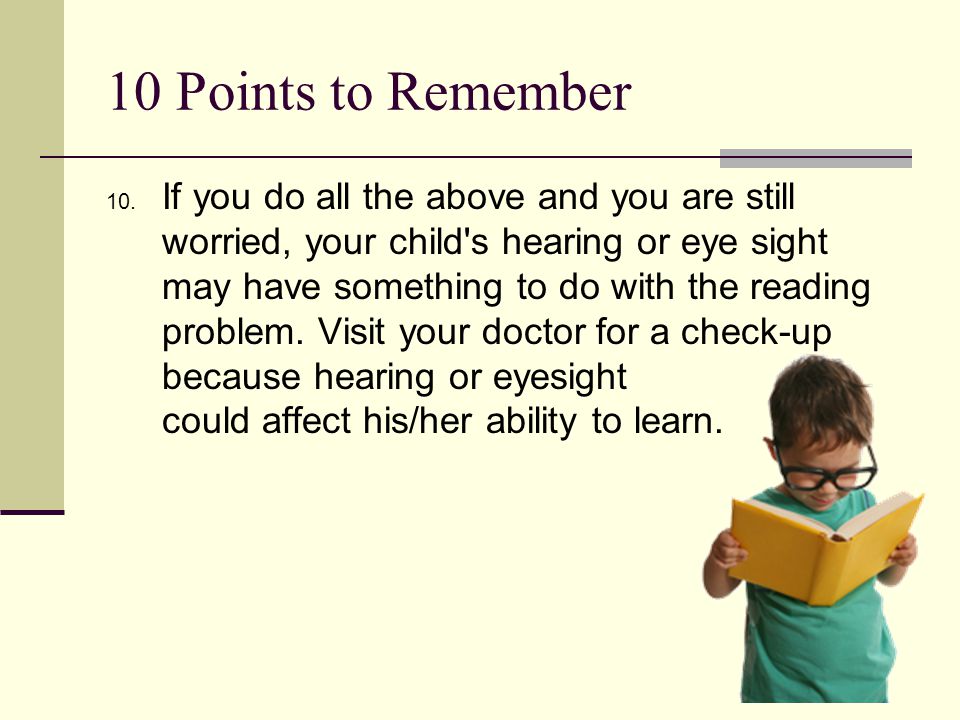 10 Points to Remember