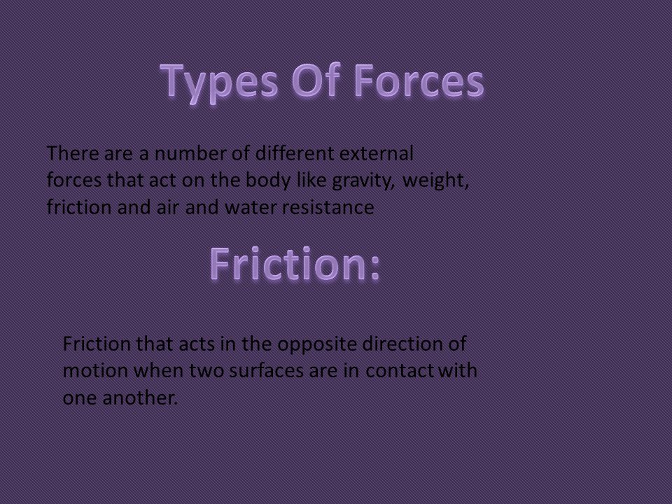 Types Of Forces Friction: