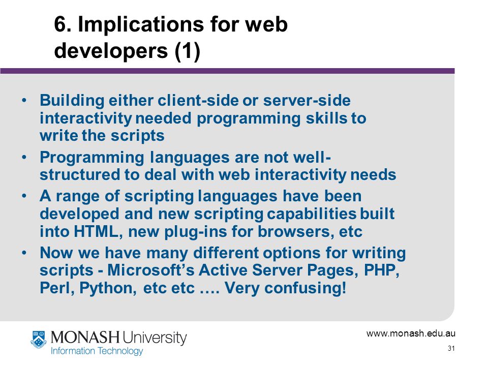 6. Implications for web developers (1)