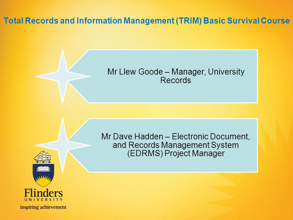 Total Records and Information Management (TRIM) Basic Survival Course - ppt  video online download