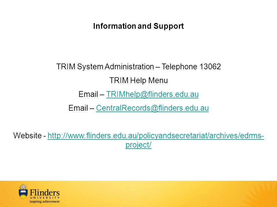 Total Records and Information Management (TRIM) Basic Survival Course - ppt  video online download