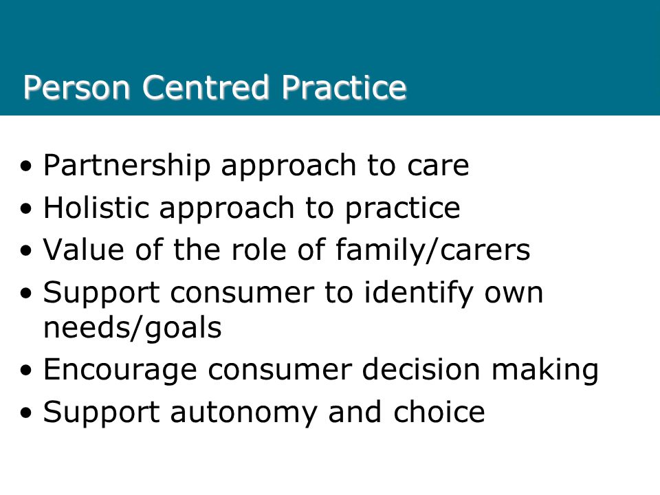 Person Centred Practice