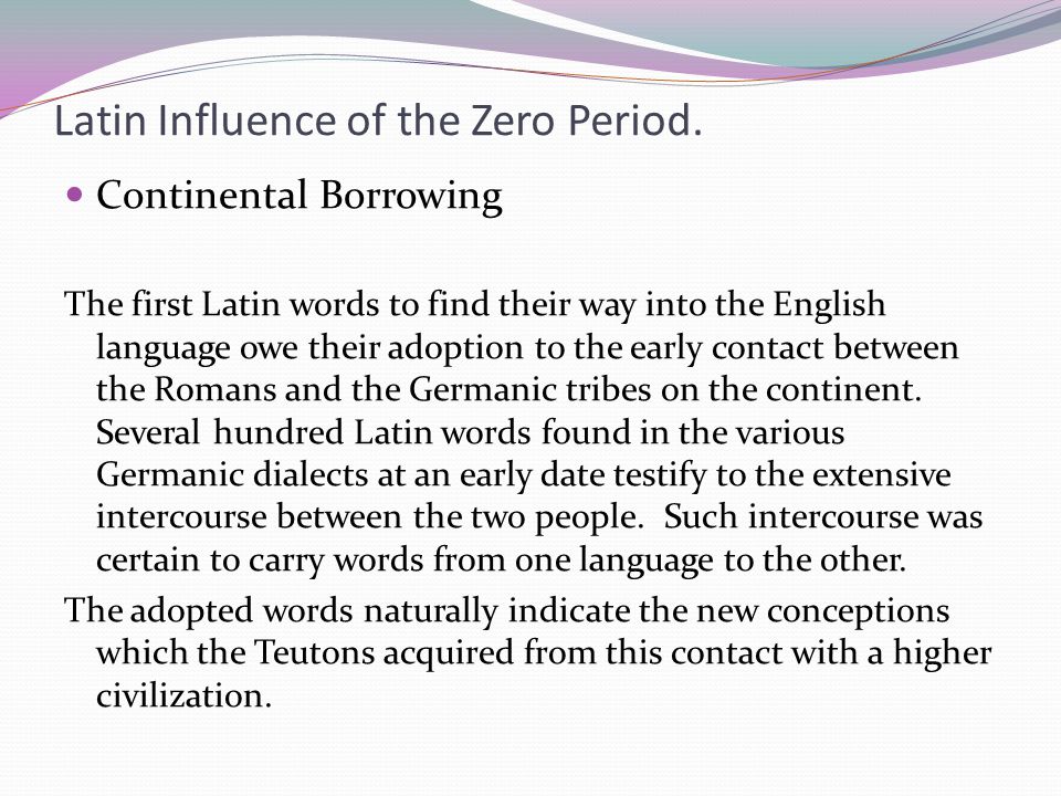 latin influence on english language pdf