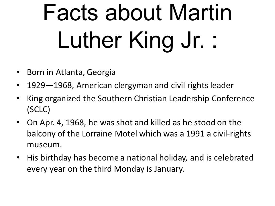 Martin Luther King Jr By Lauren Bissell Ppt Download