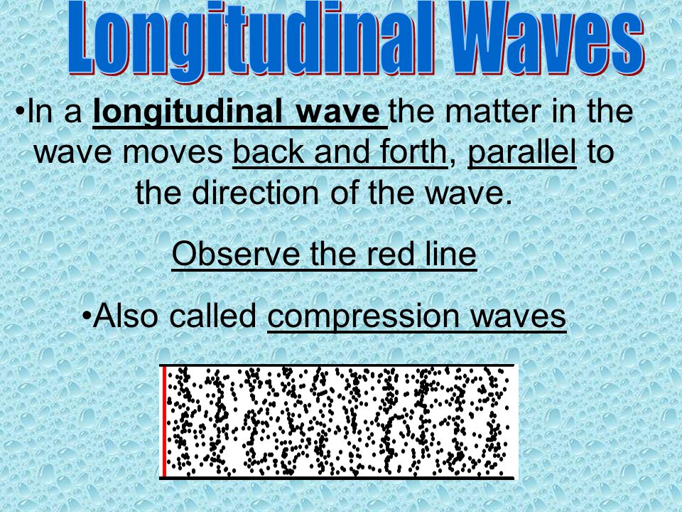 Also called compression waves
