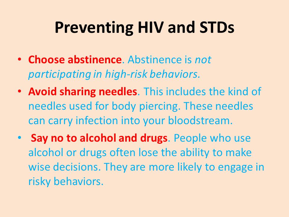 Preventing HIV and STDs