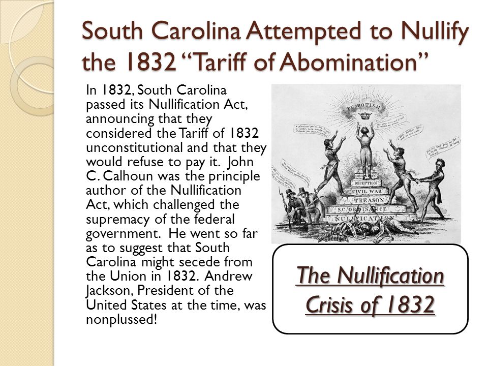what was the tariff of 1832