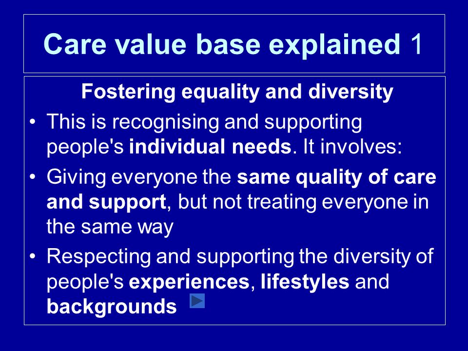Care value base explained 1