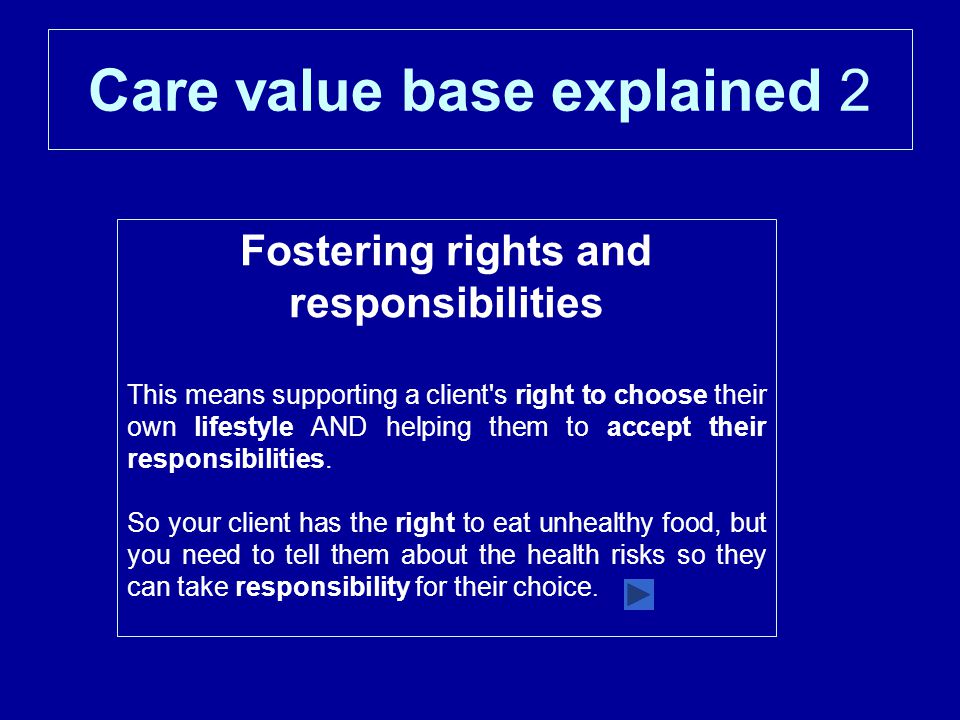 Care value base explained 2