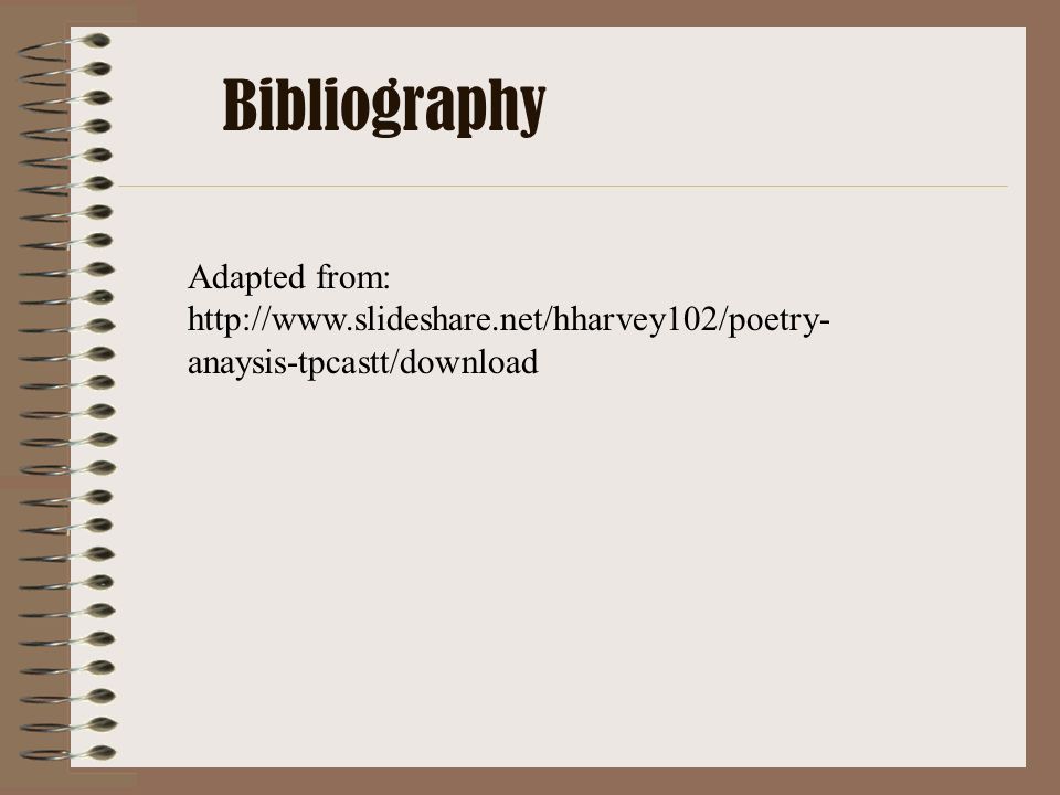 Bibliography Adapted from:
