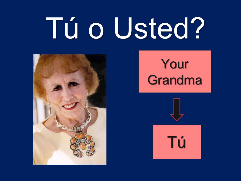 Tú o Usted Your Grandma Tú