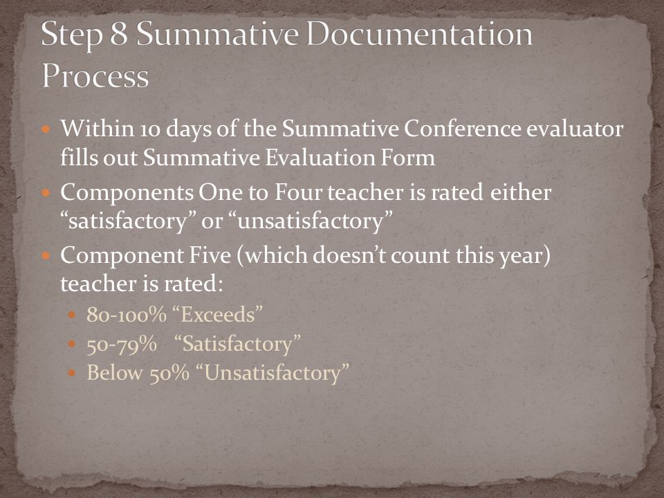 Step 8 Summative Documentation Process