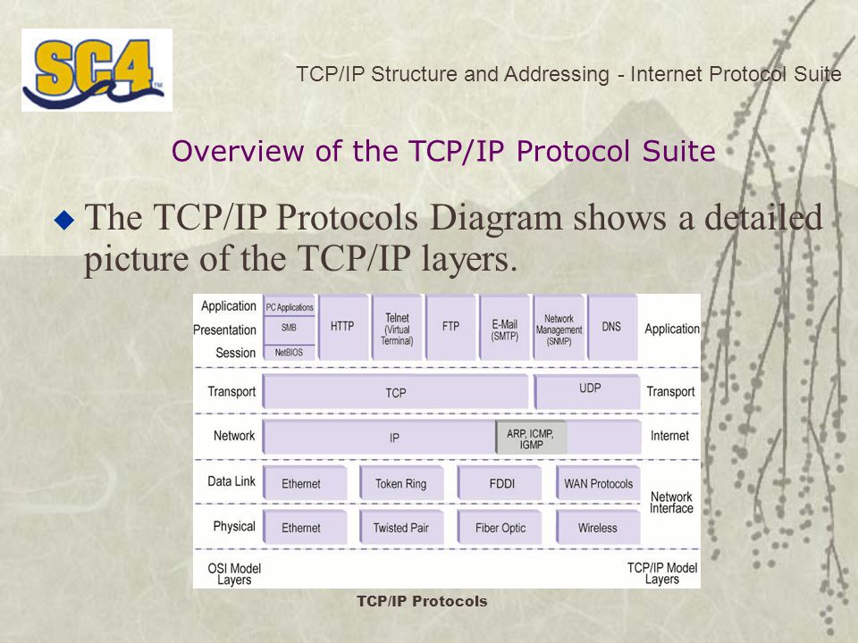 TCP/IP Structure and Addressing - Internet Protocol Suite