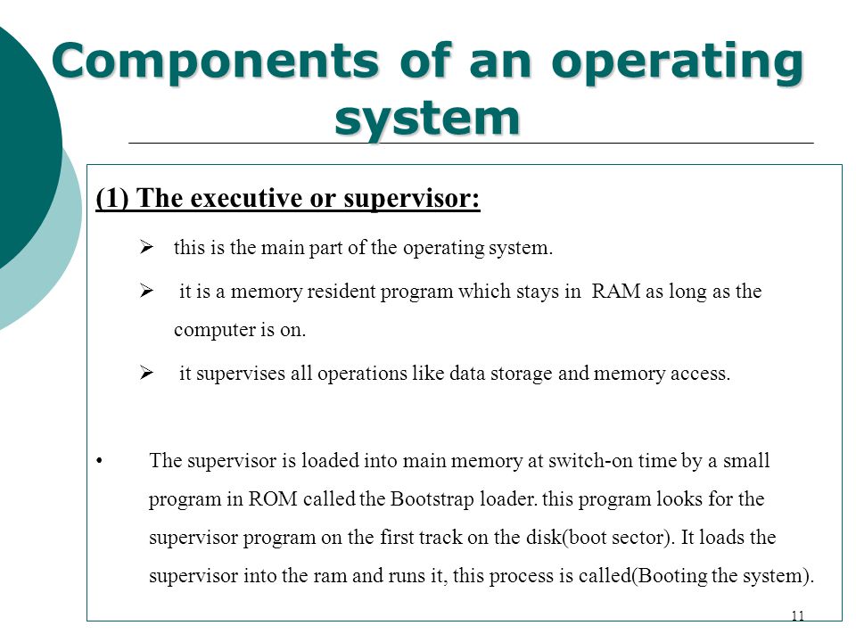 Components of an operating system