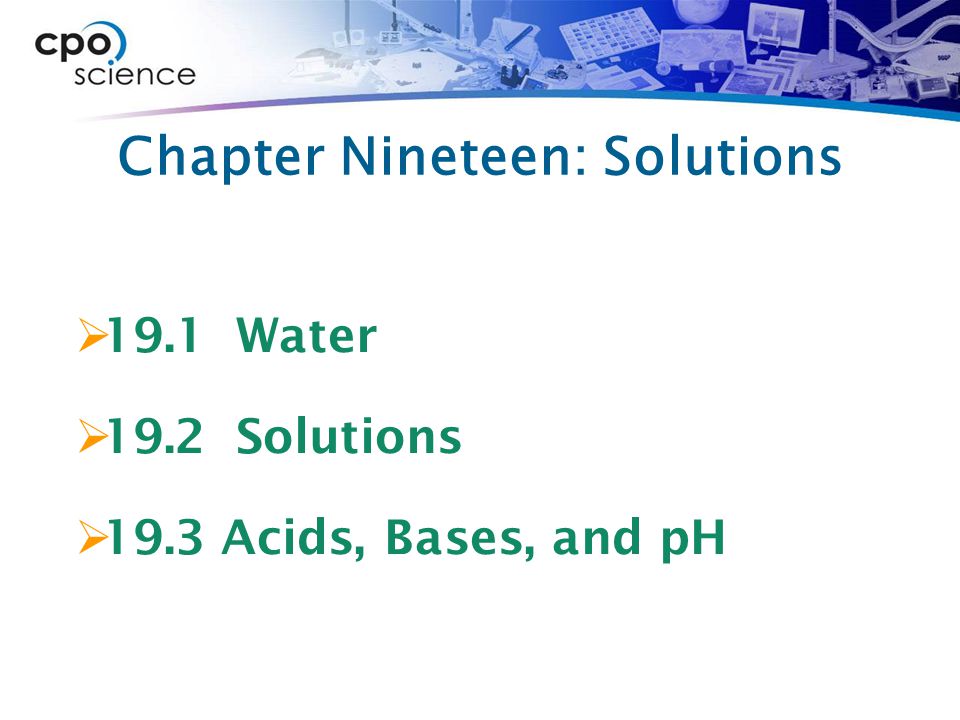 Chapter Nineteen: Solutions