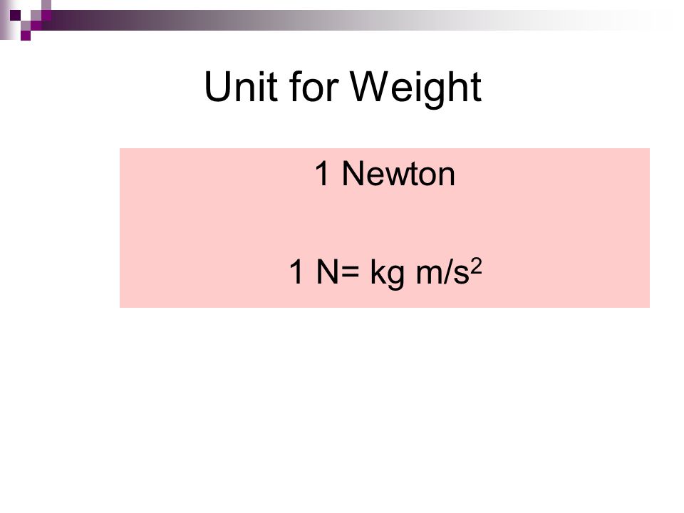  Newton  Kg  M S2 Canyon Physics