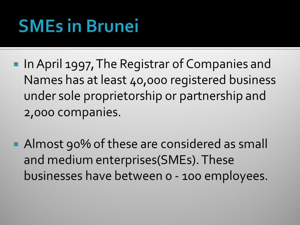 SMEs in Brunei