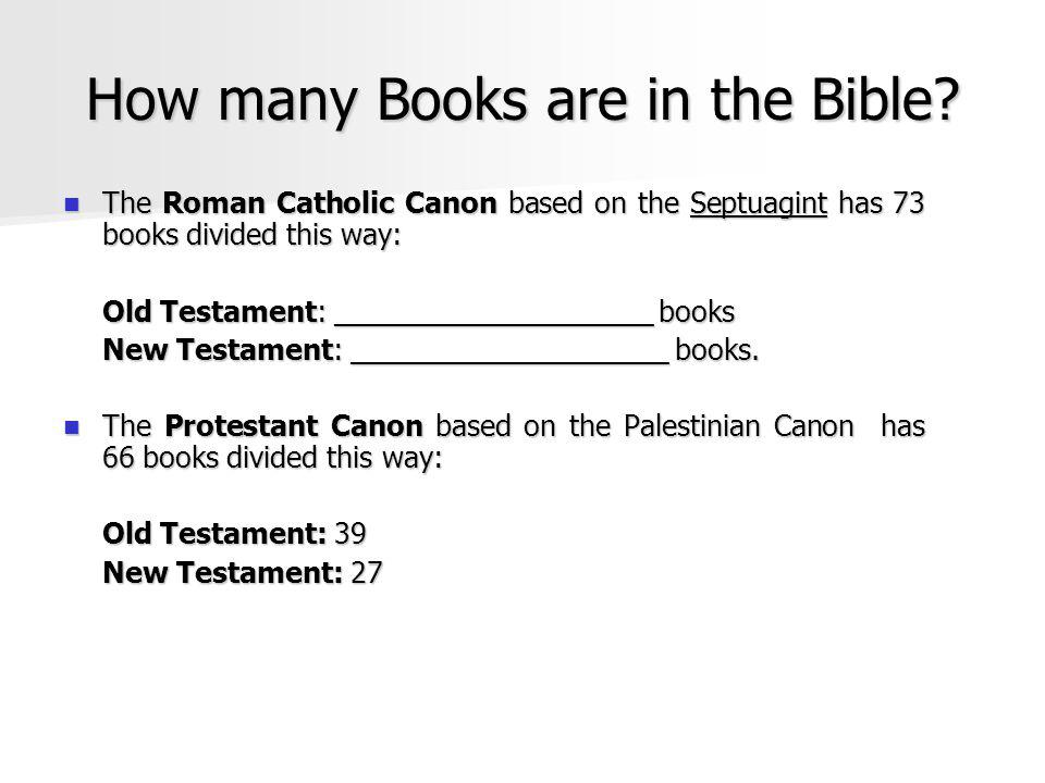 How many Books are in the Bible