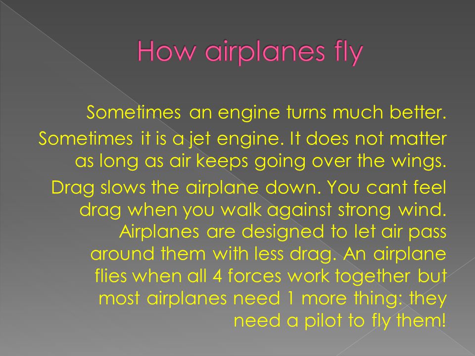 How airplanes fly