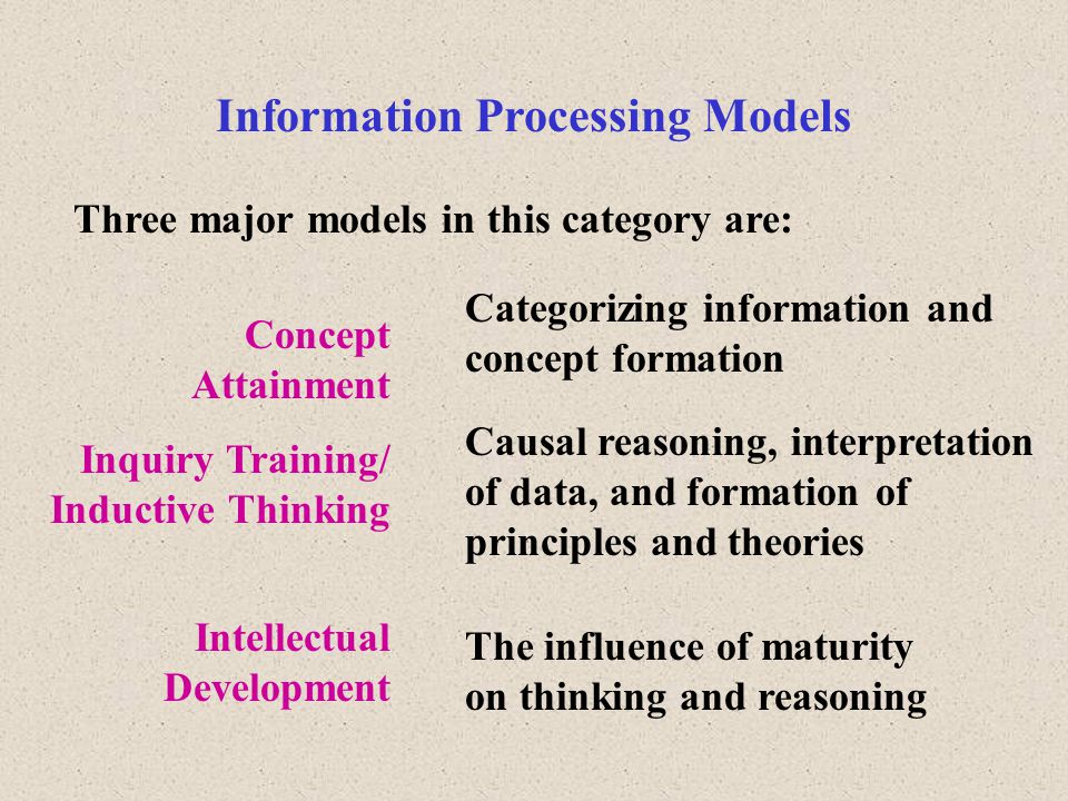 Information Processing Models