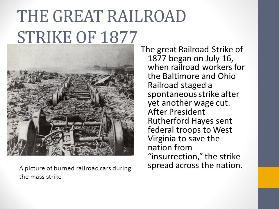 great railroad strike of 1877 timeline