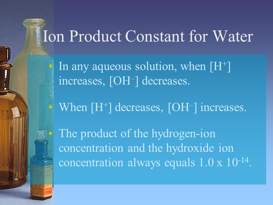 Ion Product Constant for Water