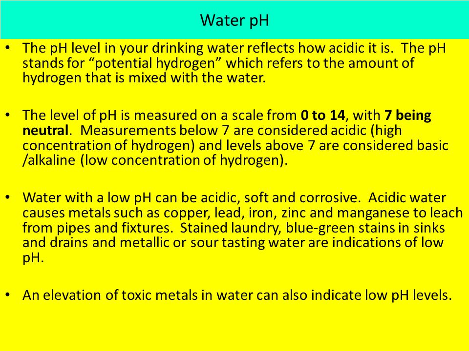 Water pH