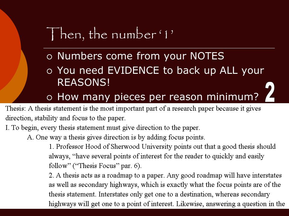 Then, the number ‘1’ 2 Numbers come from your NOTES