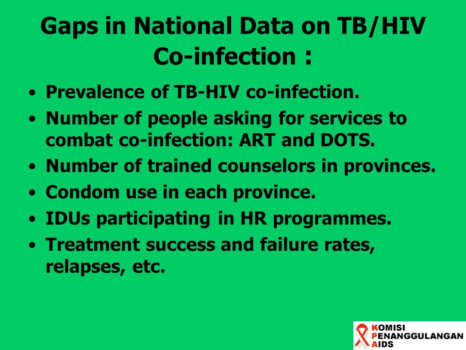 Gaps in National Data on TB/HIV Co-infection :
