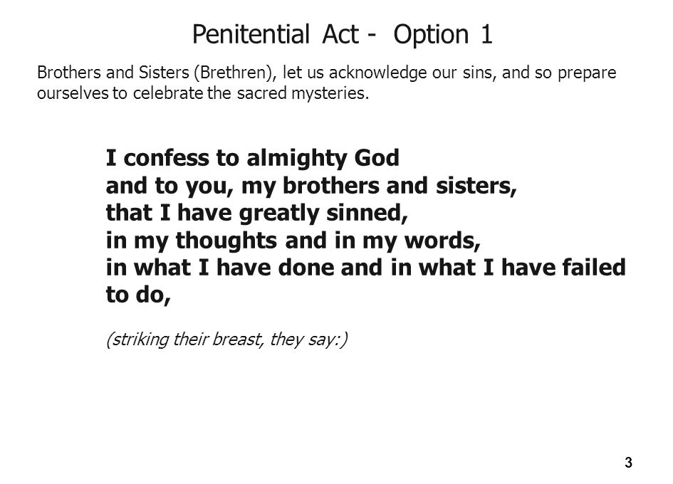 Penitential Act - Option 1