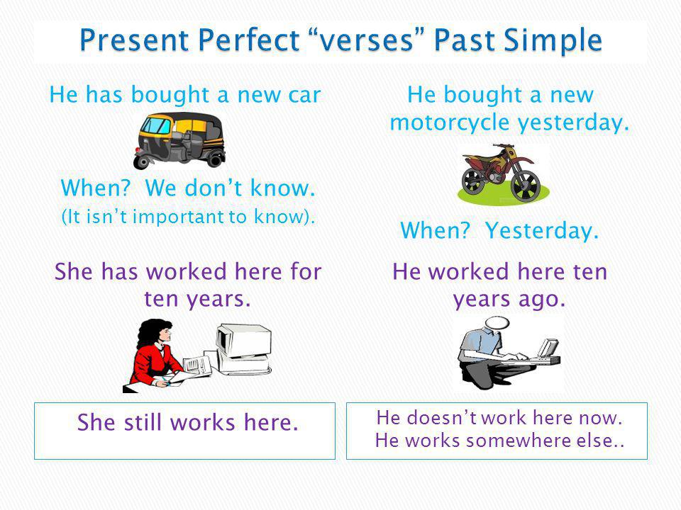 Present Perfect verses Past Simple