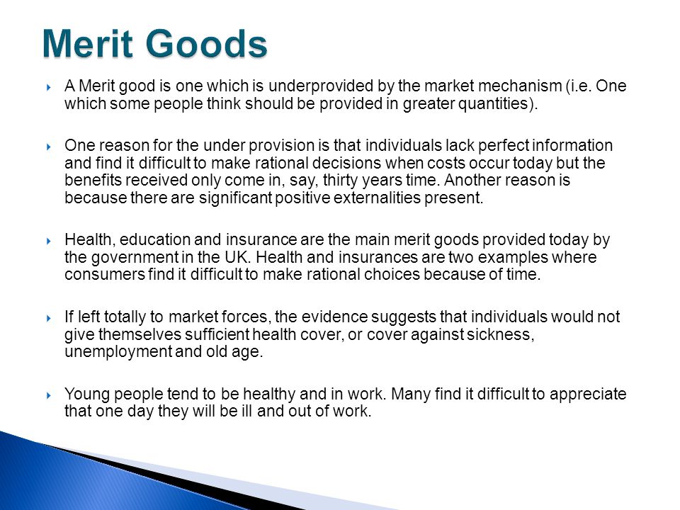 What is the Difference Between Merit Goods and Public Goods 