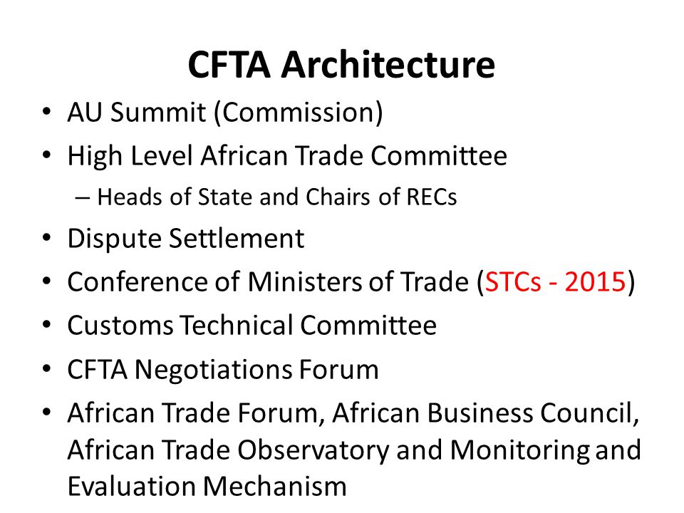 CFTA Architecture AU Summit (Commission)