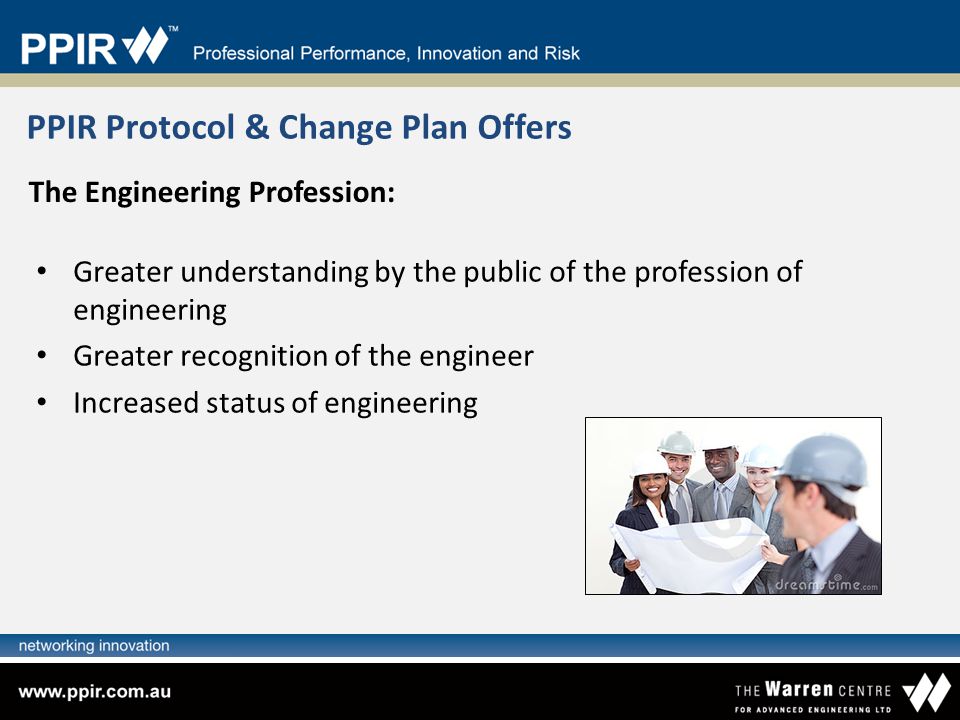PPIR Protocol & Change Plan Offers