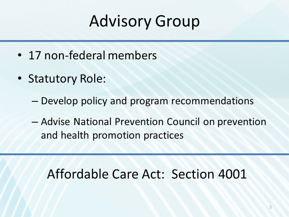 Affordable Care Act: Section 4001