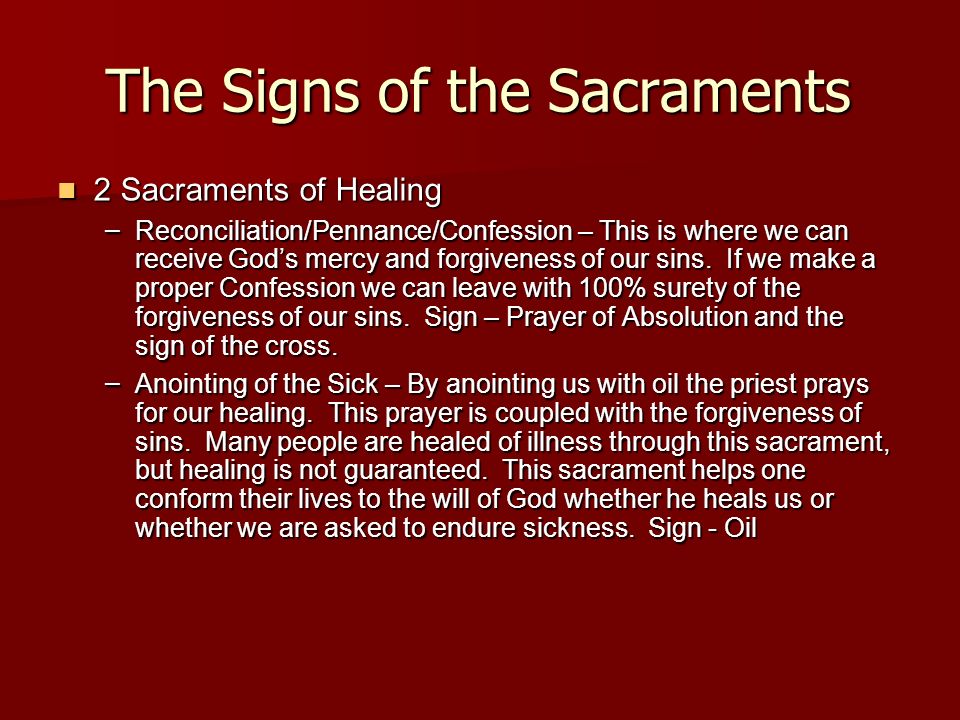 The Signs of the Sacraments