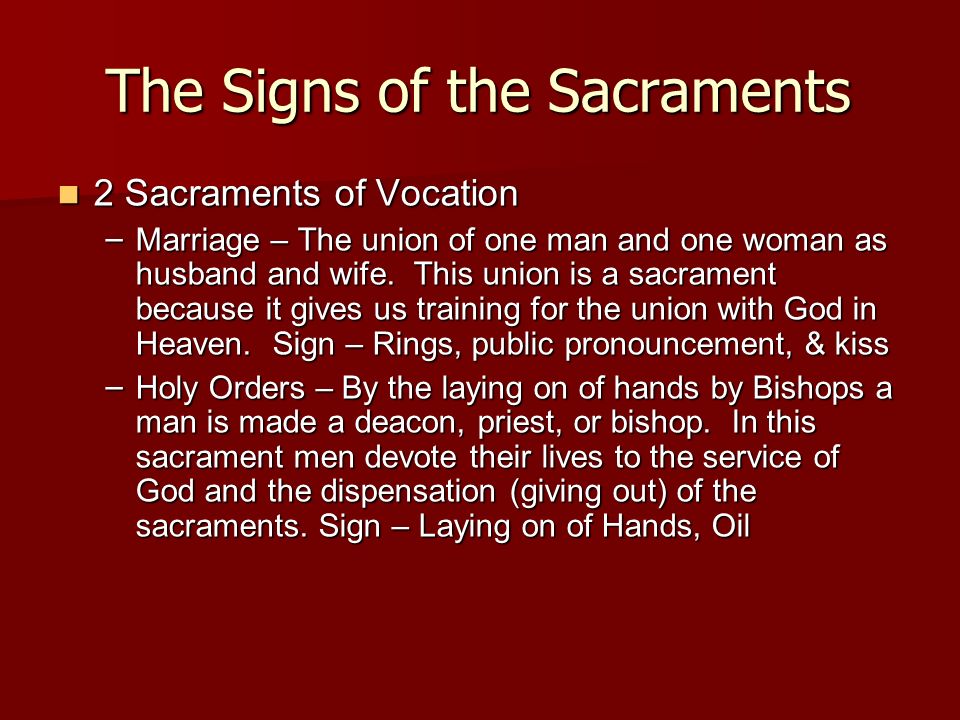 The Signs of the Sacraments
