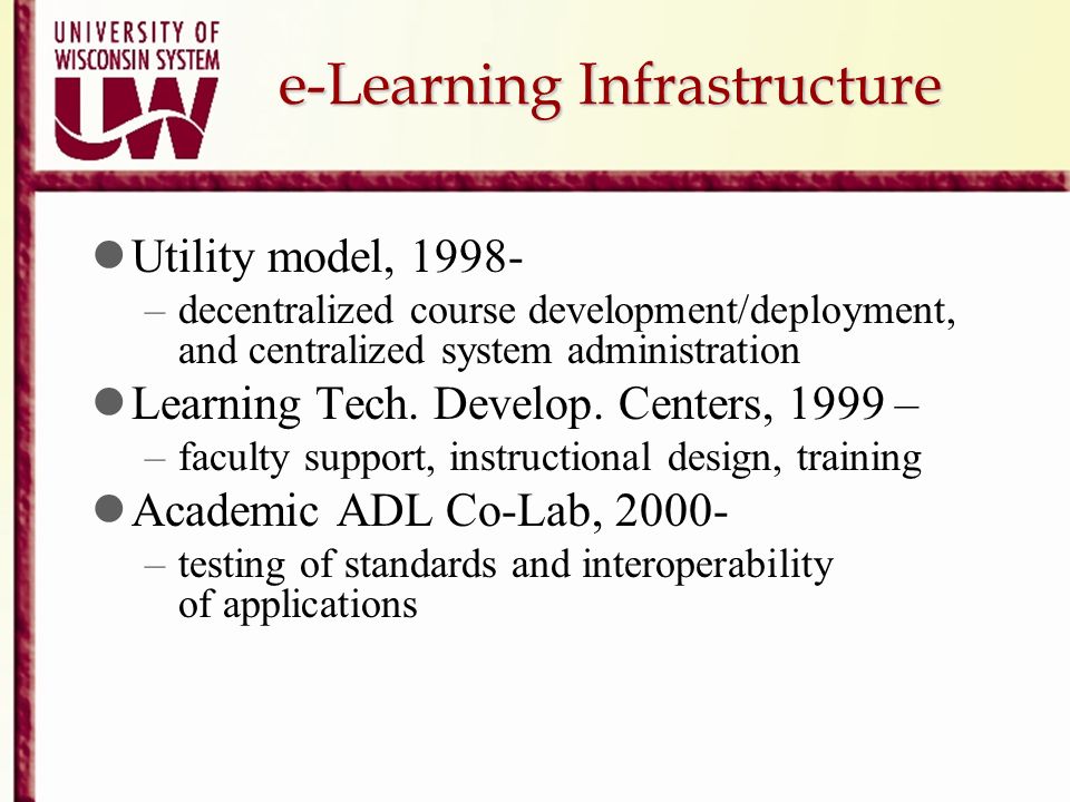 e-Learning Infrastructure