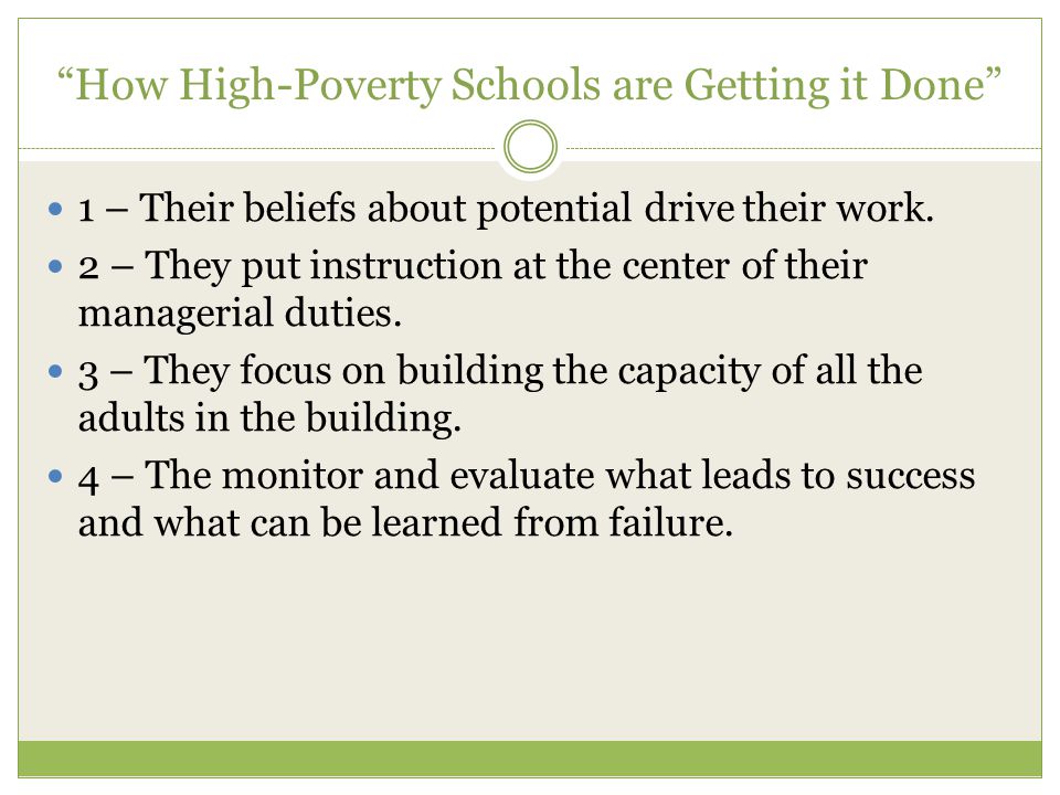 How High-Poverty Schools are Getting it Done