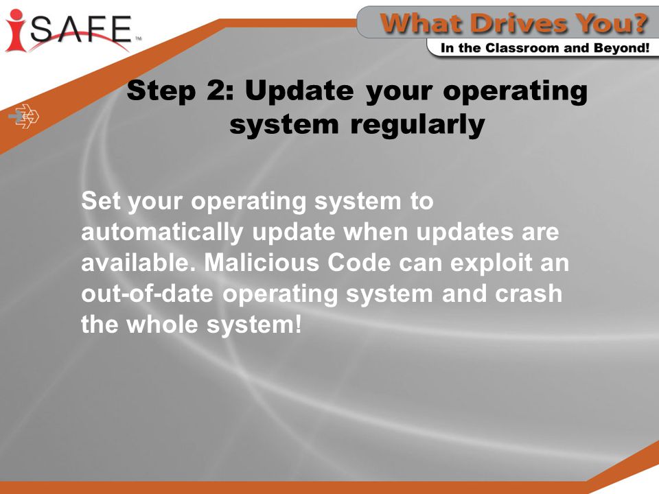 Step 2: Update your operating system regularly