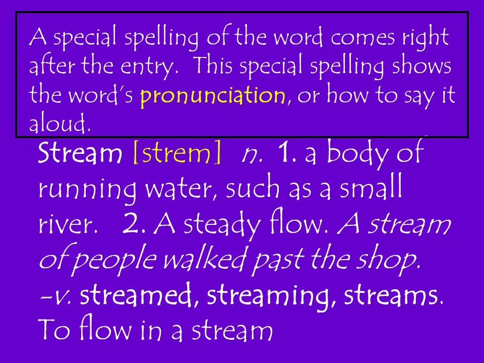 STREAM - Meaning and Pronunciation 