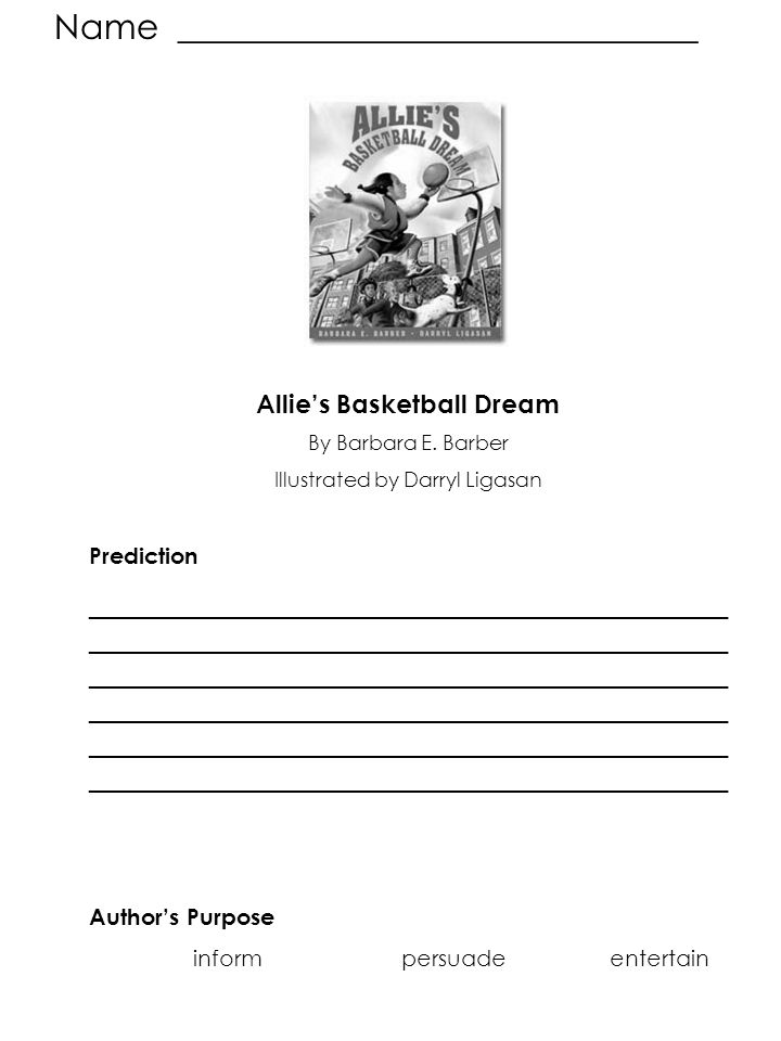 Allie's Basketball Dream - ppt download