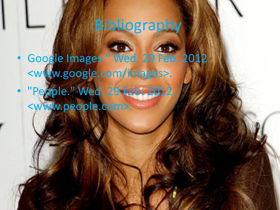 Bibliography Google Images. Wed. 29 Feb <