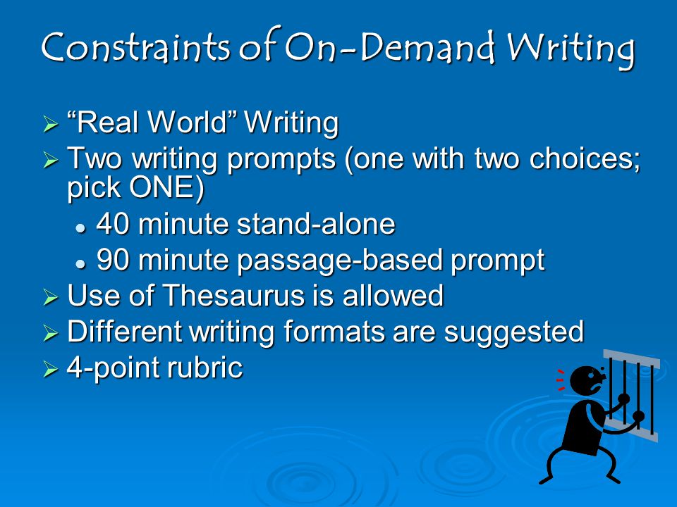 Constraints of On-Demand Writing