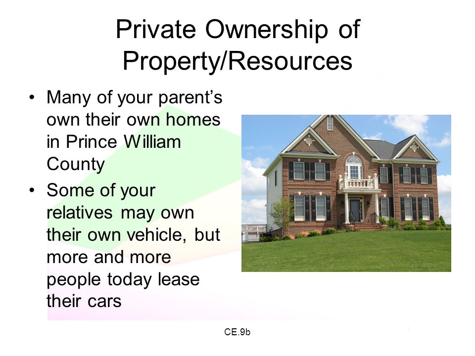 Private Ownership of Property/Resources